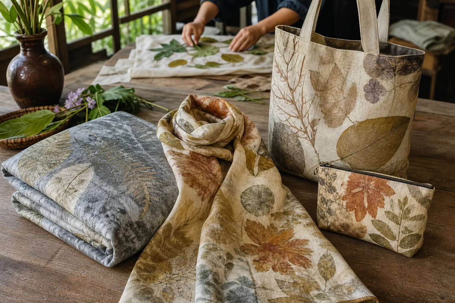 Ilustrasi editorial Kelompok Karya Eco-Print